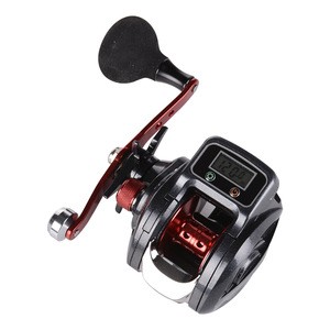 Baitcasting Fishing Reel With Line Counter 16+1 Bearings Baitcaster Reel with Digital Display Fishing