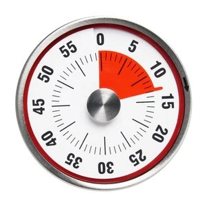 BALDR B8002  Mechanical Rotate Kitchen Timer 60 Minutes Oven Cooking Tool Stainless Steel Round Magnetic Countdown Timers