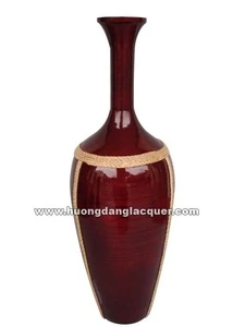 bamboo lacquer, lacquer vase, handicrafts, bamboo vase, lacquerware product, flower vase, lacquer round vase, lacquer crafts.