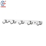 Bathroom accessories wall mounted 5 holes robe hook metal clothing hook