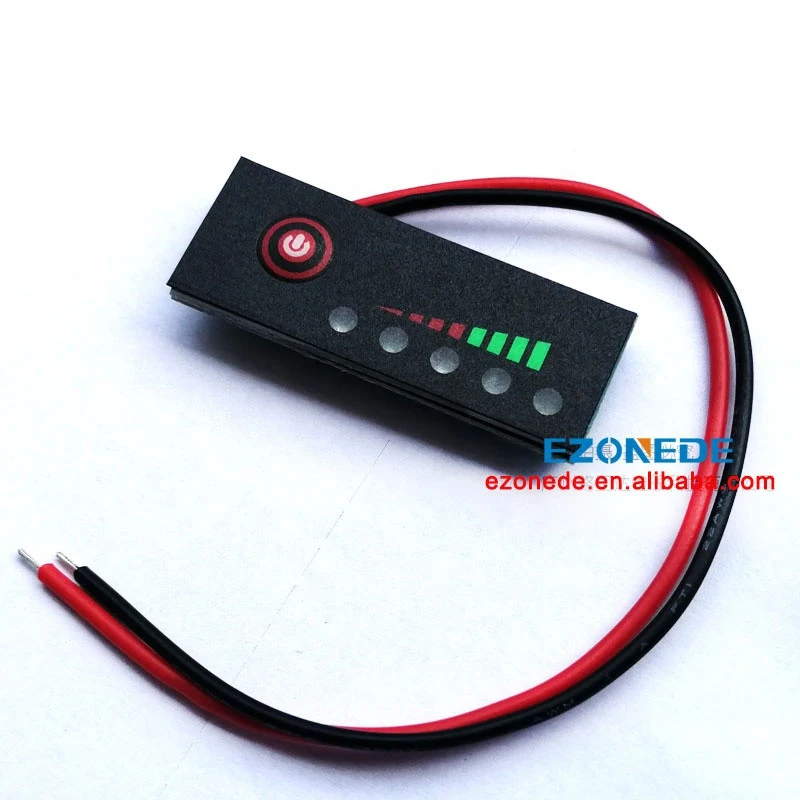 Battery Capacity Tester Battery Pack Indicator 24V Lithium Display Meter Battery Charge Percentage Display