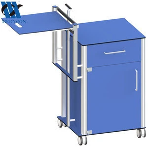 BDCB01 hospital bedside cabinet with folding table