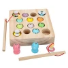 BDJ Magnetic Items Montessori Educational Wooden Fishing Game Baby Toys