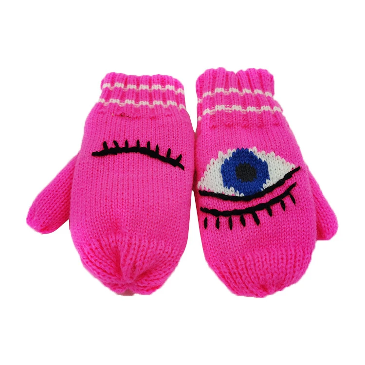 Beautiful acrylic knitted gloves children&#x27;s mittens baby mittens children&#x27;s gloves