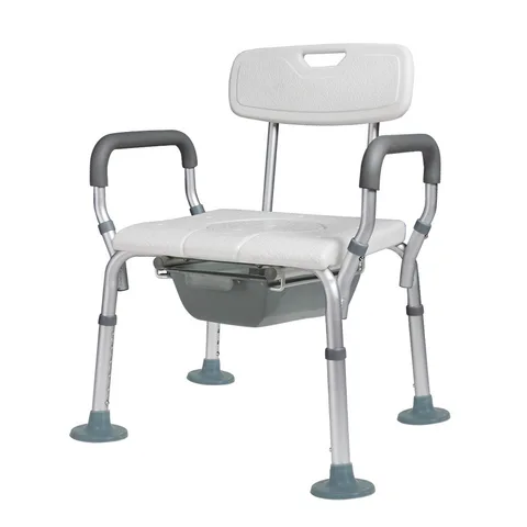 Buy Bedside Folding Aluminum Plastic Shower Commode Toilet Chair ...