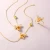 Bee jewelry citrine women gemstone fine Italian gold jewelry sets