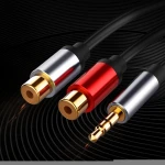 Best Aux to Dual RCA Audio Cable 3.5 mm TRS Male Jack to 2 RCA Female Stereo Y Splitter Cord Adapter