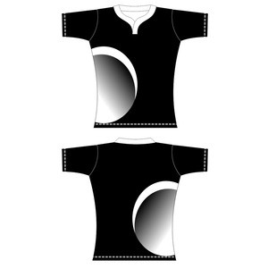 Best Custom  Black Design sublimation rugby jersey