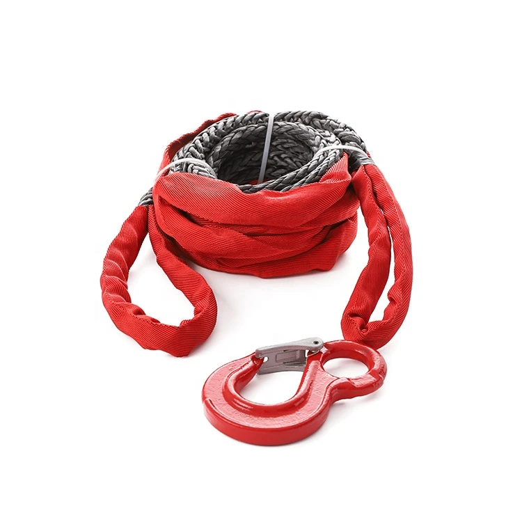 Best quality   Off-road Synthetic Winch rope Double braided Tow rope
