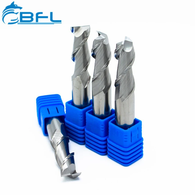 BFL Carbide End Mill Tool 2 Flutes End Mill Helix 45 Degree For Aluminum