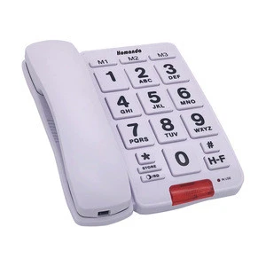 Big Button Corded Phone for Elderly with Caller ID Speed Dial Alarm Function Landline Telephone for Seniors