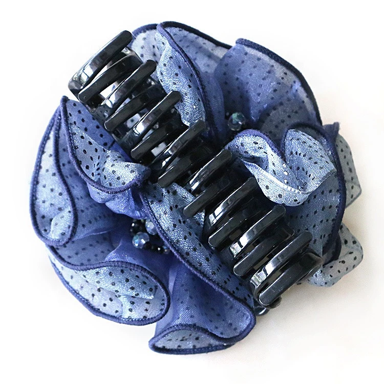 Big flower decorative mini korean small plastic hair claw clip, hair accessories claws jaw hair clips for women