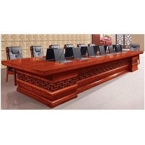 Big Size Hotel Conference Hall Meeting Table With Speaker Translator System
