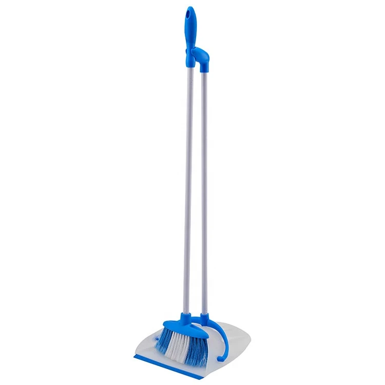 BILLY Wholesale New Design Plastic  Long Handle Broom and Dustpan  with handle