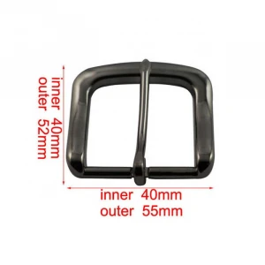 Black Color Zinc Alloy Custom Belt Buckle Pin Buckle For Leather Belt Manufacturers