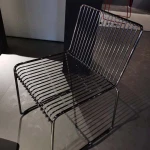 Black Modern Rose White Iron Modern Wire Mesh Metal Iron Dining Chair
