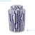 Import Blue and White Line Round Tube Ceramic Jars Tea Canister from China