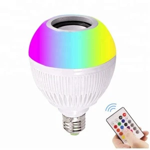 Bluetooth Remote Control Music RGB E27 RGBW Strobe Light Led Bulb with Speaker