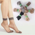 Bonas Professional Manufacture Cheap Durable Reinforced Toe 15D Sheer Short Silk Stockings Ankle Socks
