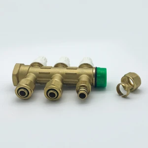 brass water distribution manifold valve for floor heating system