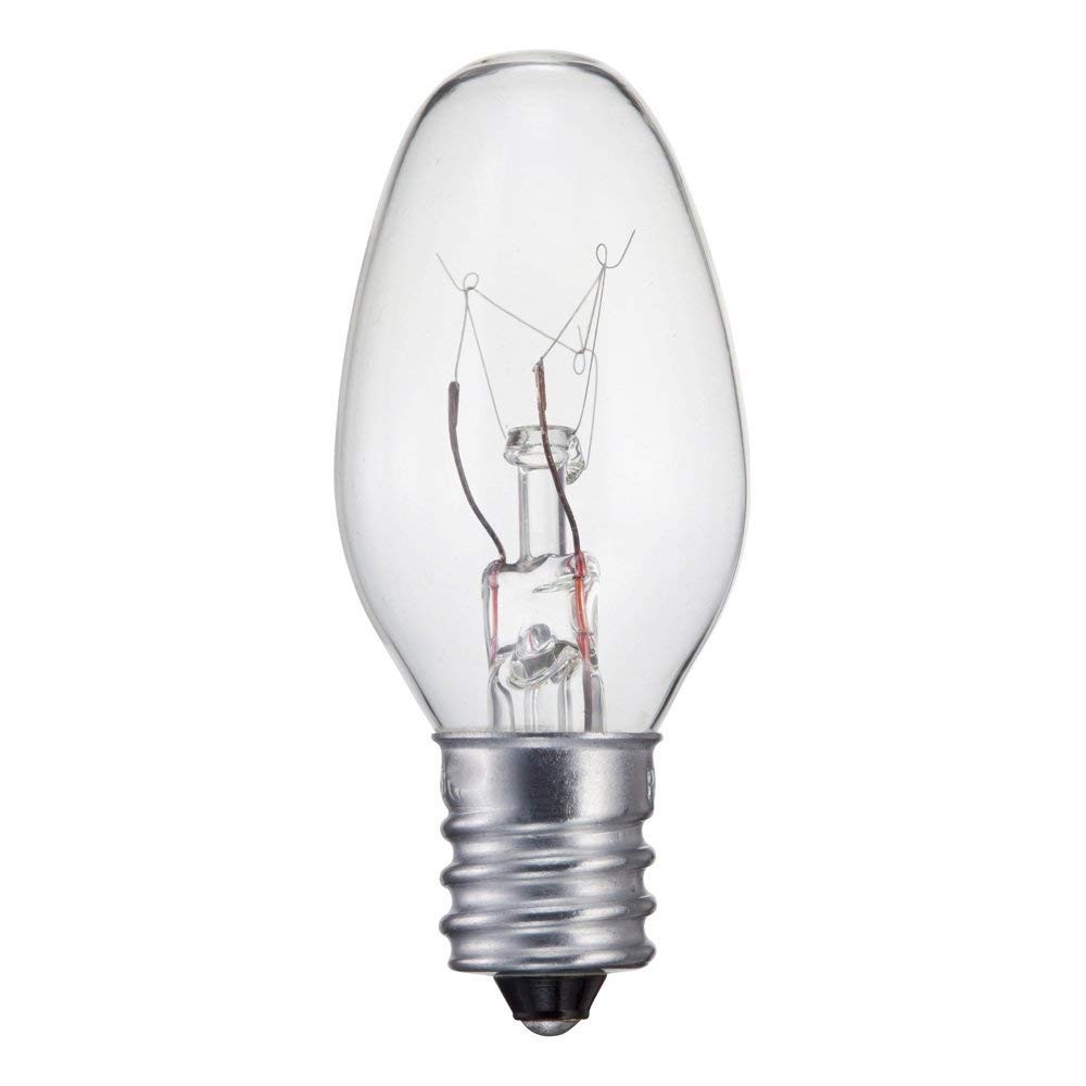 C7 15 Watts Salt Lamp bulb housing Replacement Bulbs E12 E14 base  Incandescent Night Light Bulbs