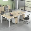call center staff 4 seat modular office desk  Modern Office cubicle 4 people workstation partition