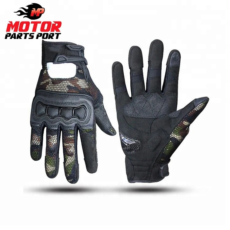 Camouflage 3D Breathable Motorcycle Racing Gloves With Touchscreen Driving