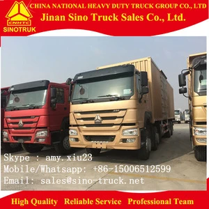 cargo truck/van truck/lorry HOWO 8x4 12 wheelers for sale