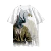 Cartoon Anime Black Myth Wukong Monkey King Oversize Short Sleeve T-Shirt