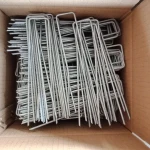 Cheap galvanized U shape sod staples / landscape staple for hot sale