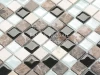 Cheap glass mosaic mix crystal glass and stone wall glass mosaic tile