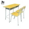 cheap price werzalit moulded board double student combo desk for school furniture