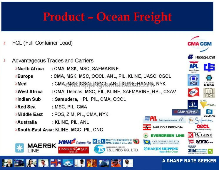 Cheap Sea Freight from China to Dublin of Ireland / Philippines / Nigeria