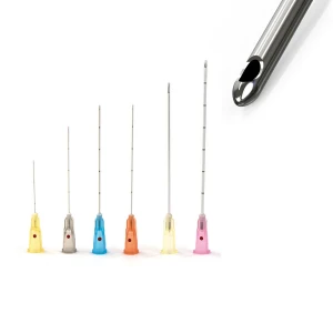 Cheap Sterilization Disposable Cannula 22 Gauge Fine Micro Cannula Dermal Filler Lure Lock Cannula Needle 21g