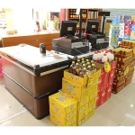checkout counter for supermarket 1500/1800/2000/2500*600*850mm Grey