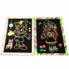 Children Hand-made DIY Scratch Painting Drawing Paper Educational Toys Magic Scratch Painting The Bamboo Pen