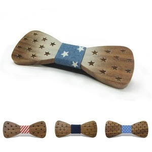 Children Wood Bowtie Ties Casual Character Bowknot Bow Ties Slim of Accessories