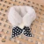 Import Childrens luxury fashion winter knitted warm scarf with collar Rex rabbit fur scarf from China