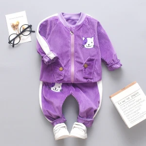 Childrens wear spring and autumn new girls long sleeves two sets of childrens set childrens factory direct sales