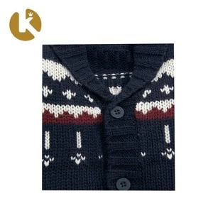 China Factory 100% Cotton Christmas Sweater Wholesaler Baby Cardigan Boys Sweater