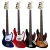 Import China musical instruments factory OEM bass guitar electric custom brand service cheap beginner 4 string electric bass guitar from China