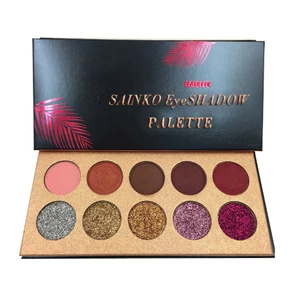 China supplier quality OEM 10 color cruelty free shimmer eyeshadow private custom eye shadow