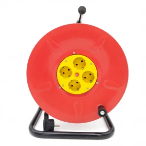 China suppliers wholesale 50m european power cord reel excellent retractable machine cable reel