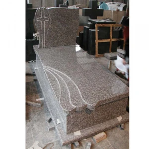 Chinese Cheap Price Granite Monuments Tombstone Grave Stone, Hot Products Tomebstone Flower Pots#