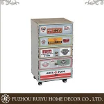 Chinese factory wholesale production OEM shabbychic wooden crockery cabinet wooden multi drawer living room furniture
