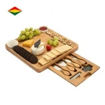 Chopping Blocks Knife Set Bamboo Cheese Board and Cutlery Set