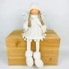 Christmas Gifts Indoor Holiday Festival Ornaments  Lovely Girl Doll Wool Yarn Fabric Angel For Table Decoration