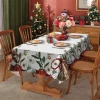 Christmas Tablecloth Custom  Entry lux Waterproof and Oil Proof Table Cloth Polyester Decorated Festive Christmas Tablecloth