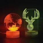 Christmas tree night light led colorful night light portable 3D night light
