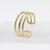 Import Circles Finger Rings For Women Party Jewelry Stainless Steel Gold Color Resizable Ring for Femme In-furnace plating from China